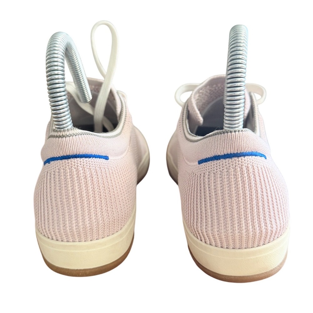 Rothy's RS01 Sneaker Womens 7 Pink Gum Sole Lace Up Knit EUC - Picture 6 of 9